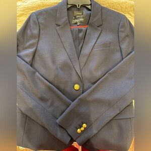 J. Crew Women’s Navy Blue Blazer with Gold Buttons